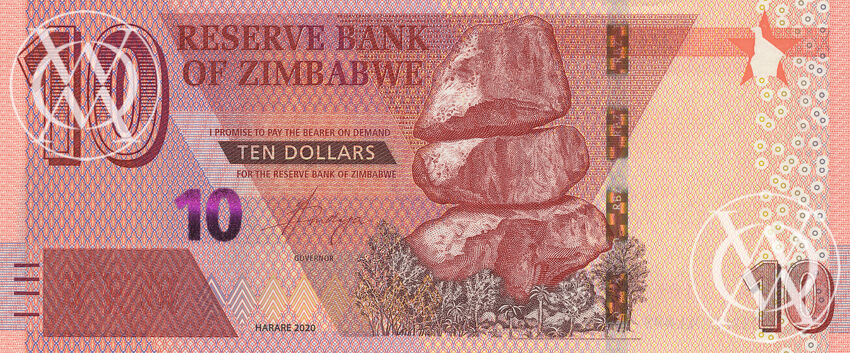 Zimbabwe - Pick nowy - 10 Dollars - 2020 rok