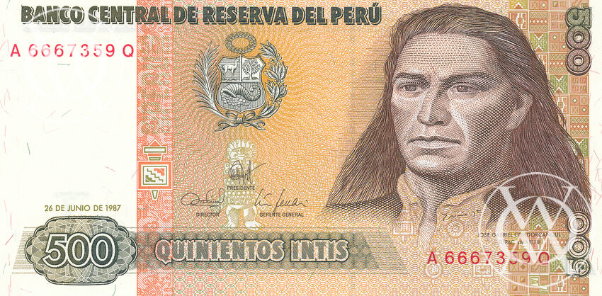 Peru - Pick 134b - 500 Intis