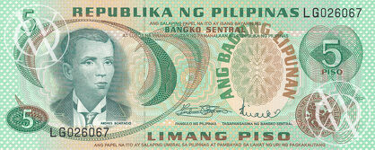 Philippines - Pick 160a - 5 Piso