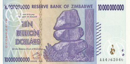 Zimbabwe - Pick 85 - 10 Billion Dollars - 2008 rok