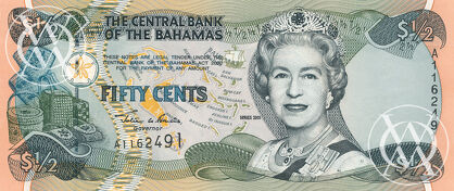 Bahamas - Pick 68 - 50 Cents - 2001 rok