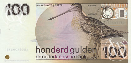 Netherlands - Pick 97 - 100 Gulden - 1977 rok