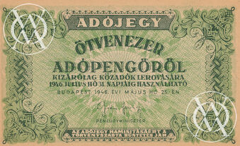 Hungary - Pick 138 - 50.000 Adopengo - 1946 rok