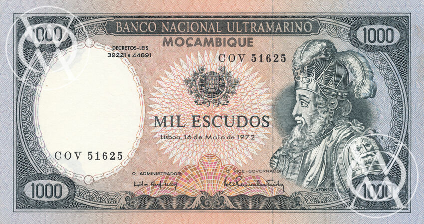 Mozambique - Pick 112b - 1.000 Escudos - 1972 rok