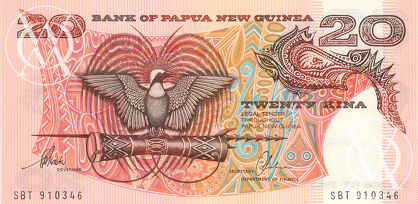 Papua New Guinea - Pick 10b - 20 Kina - 1981/1985 rok