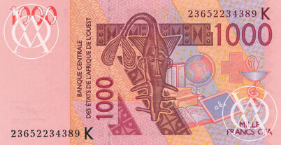 West African States - Senegal - Pick 715K - 1.000 Francs - 2003 rok