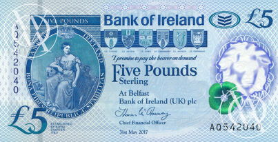 Northern Ireland - Pick nowy - 5 Pounds - 2017 rok