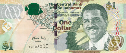 Bahamas - Pick 71 - 1 Dollar - 2008 rok