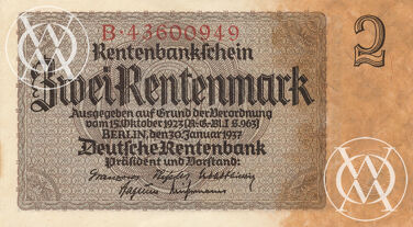 Germany - Pick 174b - 2 Rentenmark - 1937 rok