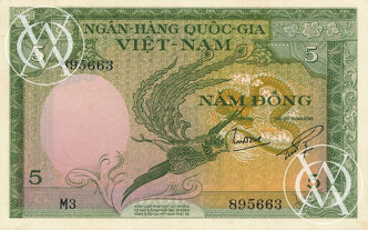 Vietnam South - Pick 2 - 5 Dong - 1955 rok