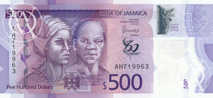 Jamaica - Pick W98 - 500 Dollars - 2022 rok