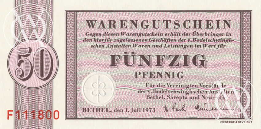 Germany Federal Republic - Bethel - 50 Pfennig - 1973 rok