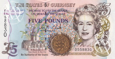 Guernsey - Pick 56b - 5 Pounds - 1996/2023 rok