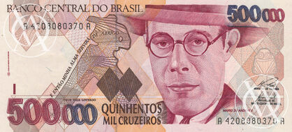 Brazil - Pick 236b - 500.000 Cruzeiros - 1993 rok