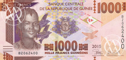 Guinea - Pick 48a - 1.000 Francs - 2015 rok