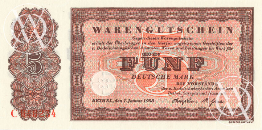 Germany Federal Republic - Bethel - 5 Deutsche Mark - 1958 rok