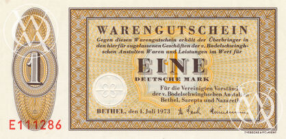 Germany Federal Republic - Bethel - 1 Deutsche Mark - 1973 rok