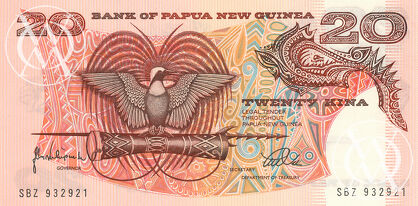 Papua New Guinea - Pick 10c - 20 Kina - 1981/1985 rok