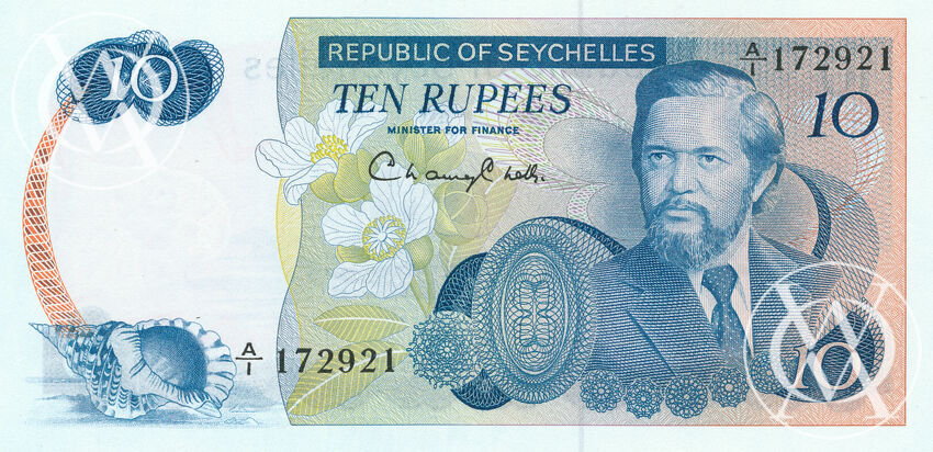 Seychelles - Pick 19 - 10 Rupees - 1976 rok