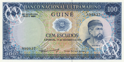 Portuguese Guinea - Pick 45a - 100 Escudos - 1971 rok