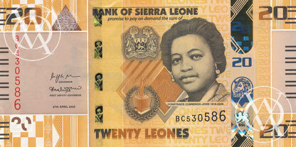 Sierra Leone - Pick W38 - 20 Leones - 2022 rok