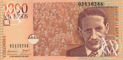 Colombia - Pick 456g - 1.000 Pesos - 2007 rok