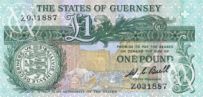 Guernsey - Pick 48a - 1 Pound - 1980/89 rok